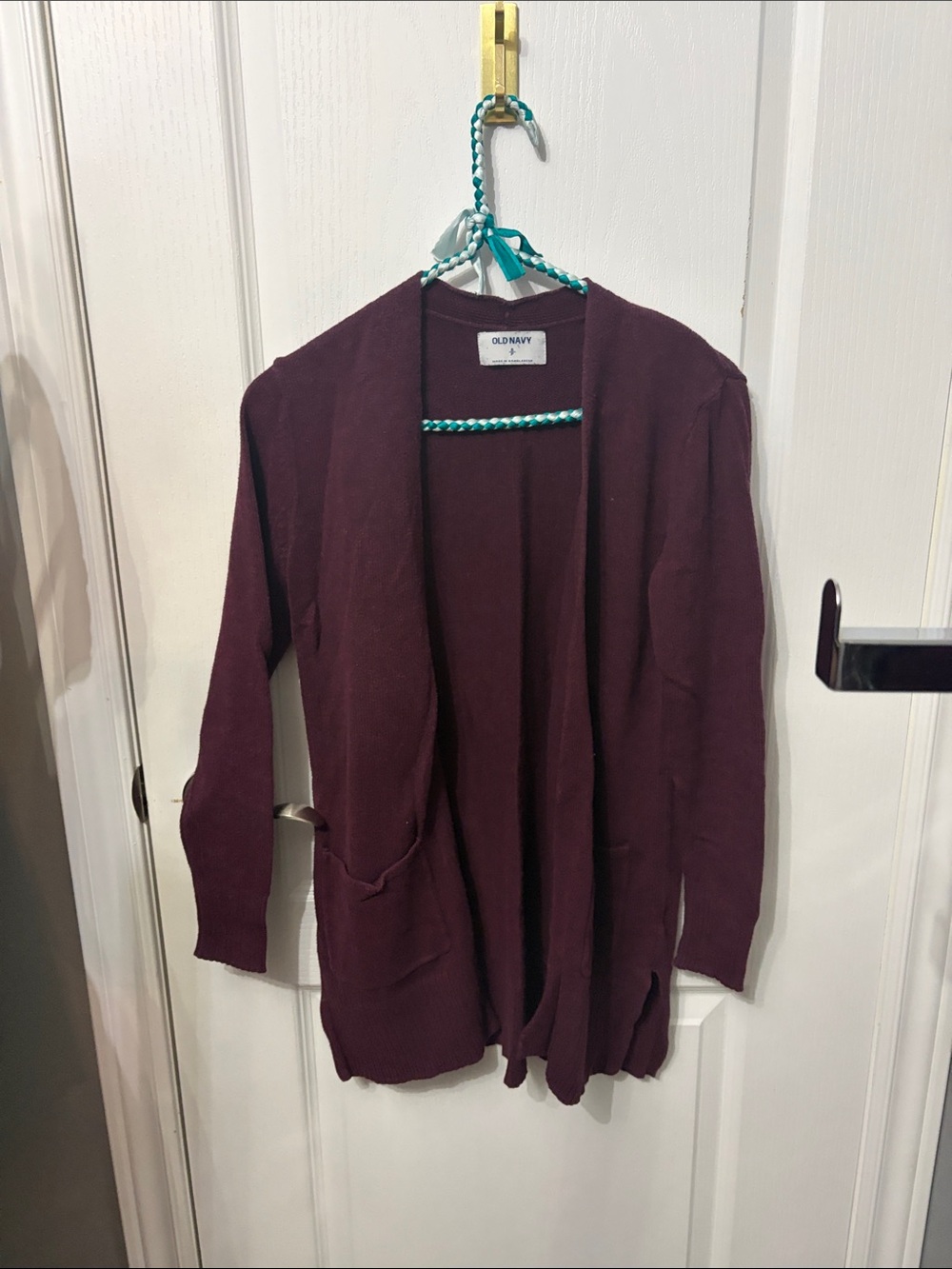 Old Navy Women's Open-Front Plum Cardigan Sweater